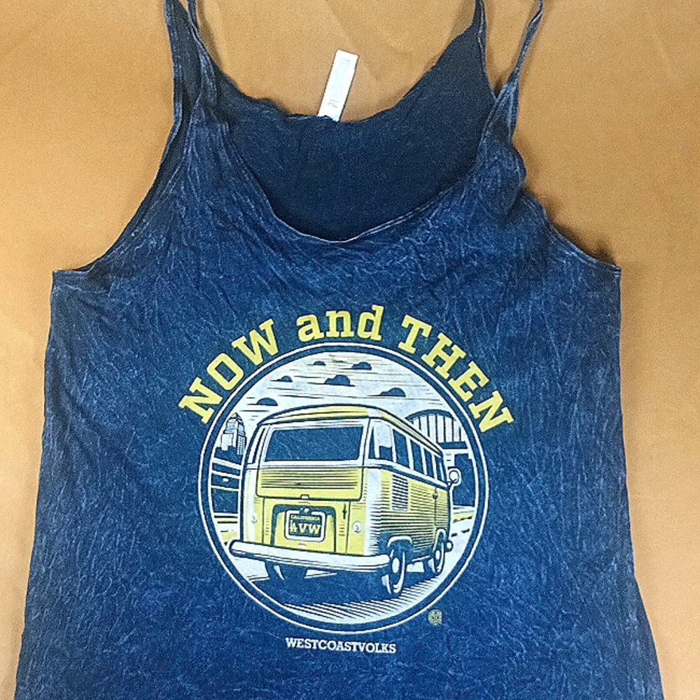 Volkswagen women's black stone wash, soft style 100% cotton, new. tank top